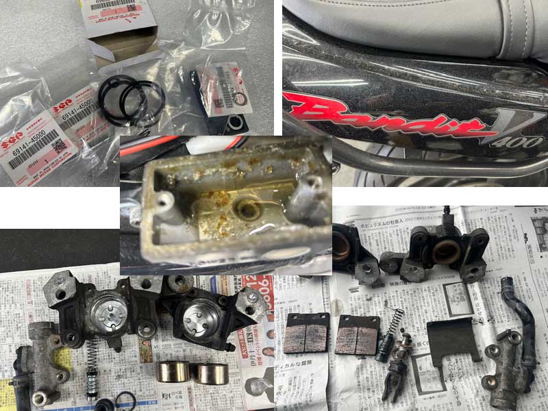 後輪ブレーキ回りリフレッシュ作業